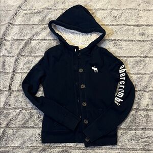 Abercrombie & Fitch Kids Navy Button-Up Hoodie